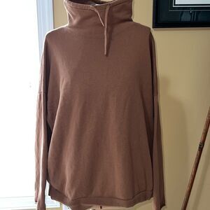 HAVEN brown high neck top. Cotton/cashmere. Size XXL, excellent used condition
